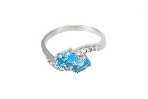 Серебряное кольцо с топазом 51057 купить в магазине Самоцветы мира