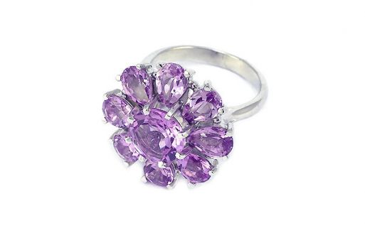 Серебряное кольцо с аметистом 51195 купить в магазине Самоцветы мира