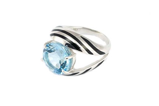 Серебряное кольцо с топазом 51604 купить в магазине Самоцветы мира