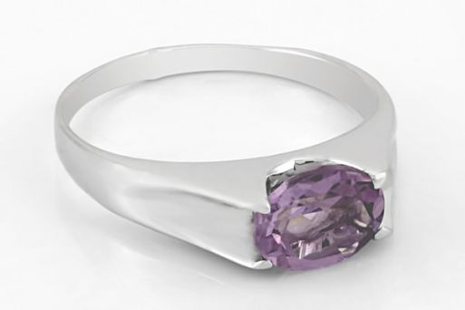 Серебряное кольцо с аметистом 51710 купить в магазине Самоцветы мира