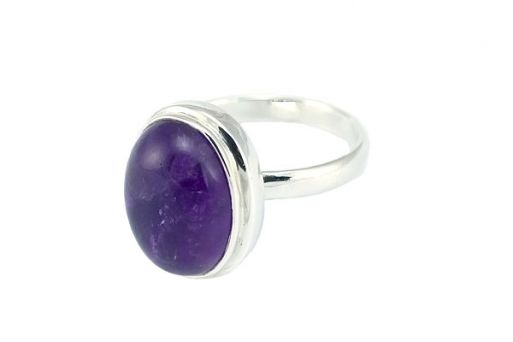 Серебряное кольцо с аметистом 51716 купить в магазине Самоцветы мира