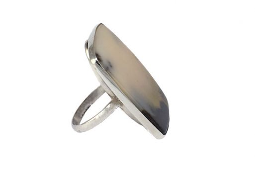 Серебряное кольцо с пейзажным агатом 51863 купить в магазине Самоцветы мира