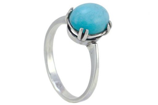 Серебряное кольцо с амазонитом 51887 купить в магазине Самоцветы мира