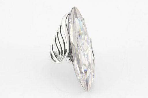 Серебряное кольцо с фианитом 52363 купить в магазине Самоцветы мира