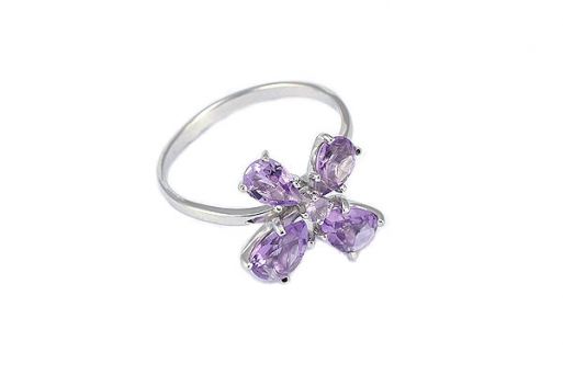 Серебряное кольцо с аметистом 52427 купить в магазине Самоцветы мира