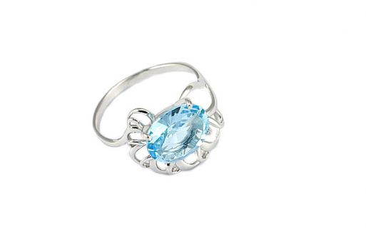 Серебряное кольцо с топазом 52490 купить в магазине Самоцветы мира