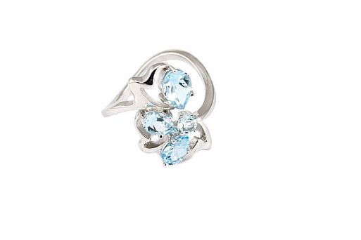Серебряное кольцо с топазом 52515 купить в магазине Самоцветы мира