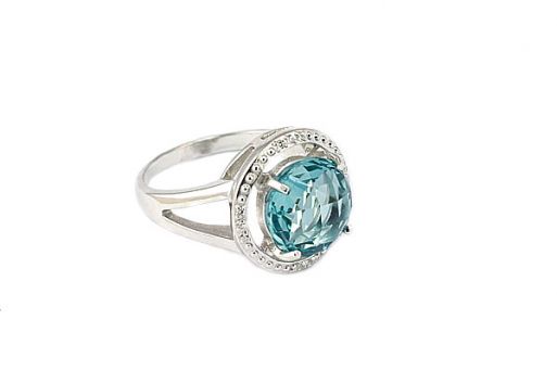 Серебряное кольцо с топазом 52534 купить в магазине Самоцветы мира