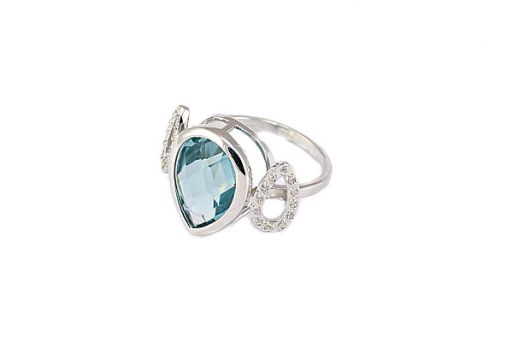 Серебряное кольцо с топазом 52538 купить в магазине Самоцветы мира