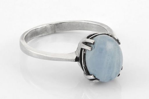 Серебряное кольцо с бериллом 52657 купить в магазине Самоцветы мира