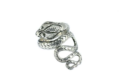 Серебряное кольцо кобра 52682 купить в магазине Самоцветы мира