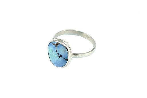 Серебряное кольцо с бирюзой 52698 купить в магазине Самоцветы мира