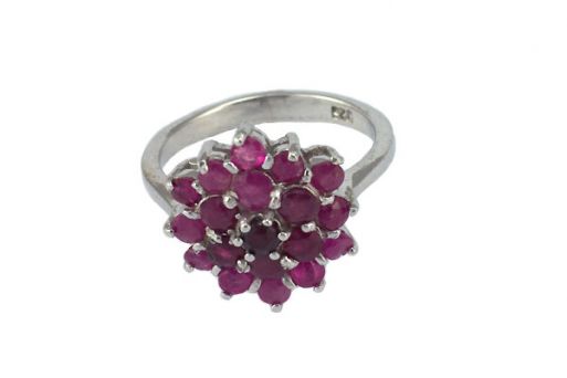 Серебряное кольцо с рубином 52865 купить в магазине Самоцветы мира