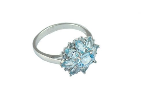 Серебряное кольцо с топазом 52938 купить в магазине Самоцветы мира