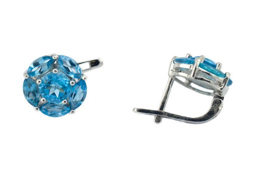 Серебряное кольцо с топазом 52961 купить в магазине Самоцветы мира