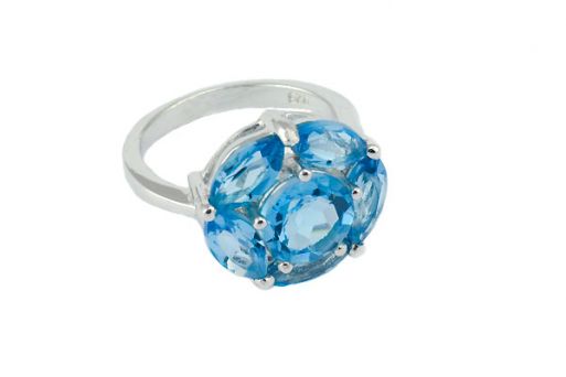 Серебряное кольцо с топазом 52962 купить в магазине Самоцветы мира