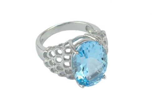Серебряное кольцо с топазом 53094 купить в магазине Самоцветы мира