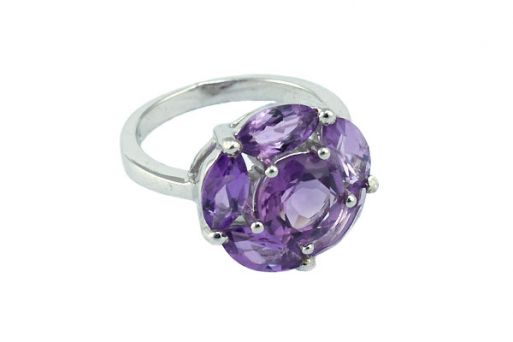 Серебряное кольцо с аметистом 53134 купить в магазине Самоцветы мира