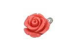 Кулон из серебра с кораллом розовым роза 13 мм 53773