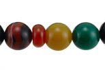 Чётки агат шарики 12 мм. разноцветные.