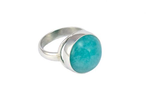 Серебряное кольцо с амазонитом 54308 купить в магазине Самоцветы мира