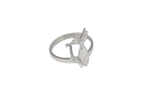 Серебряное кольцо кошка 54311 купить в магазине Самоцветы мира