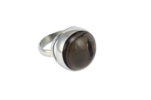 Серебряное кольцо с раухтопазом 54339 купить в магазине Самоцветы мира
