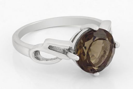 Серебряное кольцо с раухтопазом 54376 купить в магазине Самоцветы мира