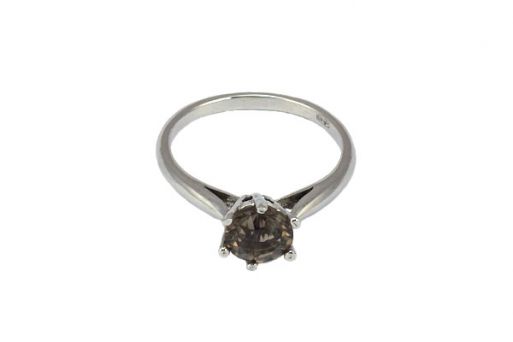 Серебряное кольцо с раухтопазом 54380 купить в магазине Самоцветы мира