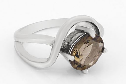 Серебряное кольцо с раухтопазом 54397 купить в магазине Самоцветы мира
