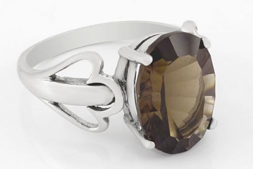 Серебряное кольцо с раухтопазом 54404 купить в магазине Самоцветы мира