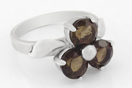 Серебряное кольцо с раухтопазом 54410 купить в магазине Самоцветы мира