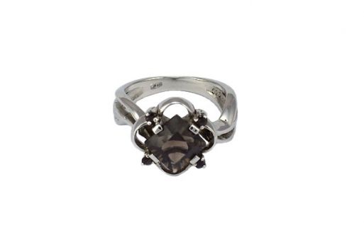 Серебряное кольцо с раухтопазом 54411 купить в магазине Самоцветы мира