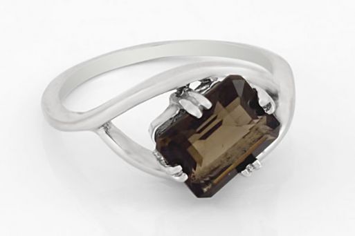 Серебряное кольцо с раухтопазом 54422 купить в магазине Самоцветы мира
