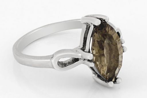 Серебряное кольцо с раухтопазом 54428 купить в магазине Самоцветы мира