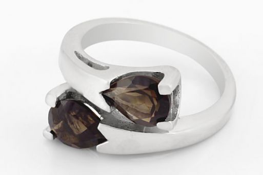 Серебряное кольцо с раухтопазом 54434 купить в магазине Самоцветы мира