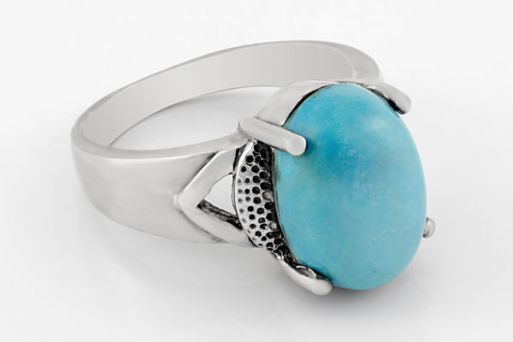Серебряное кольцо с бирюзой 54483 купить в магазине Самоцветы мира
