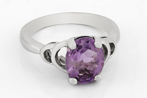 Серебряное кольцо с аметистом 54511 купить в магазине Самоцветы мира