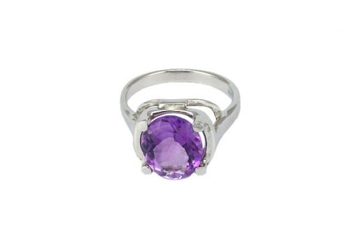 Серебряное кольцо с аметистом 54515 купить в магазине Самоцветы мира