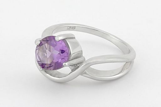 Серебряное кольцо с аметистом 54523 купить в магазине Самоцветы мира