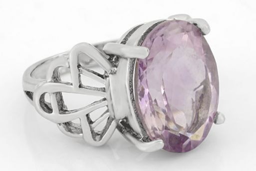 Серебряное кольцо с аметистом 54524 купить в магазине Самоцветы мира