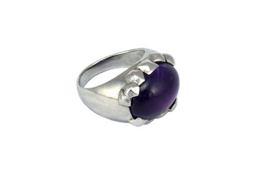 Серебряное кольцо с аметистом 54528 купить в магазине Самоцветы мира