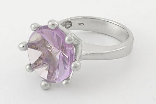 Серебряное кольцо с аметистом 54529 купить в магазине Самоцветы мира