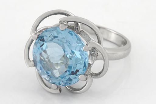 Серебряное кольцо с топазом 54551 купить в магазине Самоцветы мира