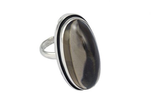 Серебряное кольцо с раухтопазом 54723 купить в магазине Самоцветы мира