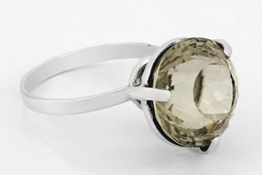 Серебряное кольцо с раухтопазом 54724 купить в магазине Самоцветы мира