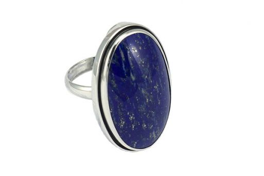 Серебряное кольцо с лазуритом 54737 купить в магазине Самоцветы мира