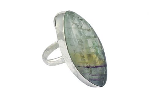 Серебряное кольцо с флюоритом 54742 купить в магазине Самоцветы мира