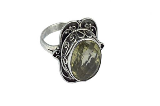 Серебряное кольцо с цитрином 54743 купить в магазине Самоцветы мира