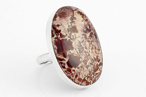 Серебряное кольцо с яшмой 55133 купить в магазине Самоцветы мира